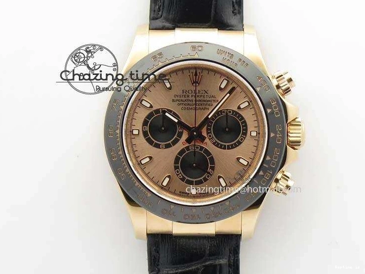 0107 Daytona 116515 Noob 1:1 Best Edition RG Black Dial On Black Leather Strap A NewStyle 3789